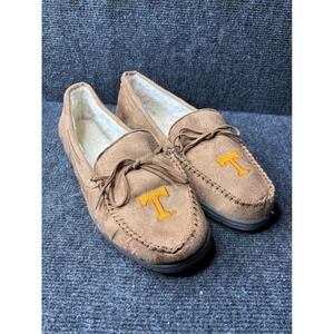 NCAA‎ Tennessee Volunteers Men's Moccasin Slippers Tan Faux Suede Size Large L